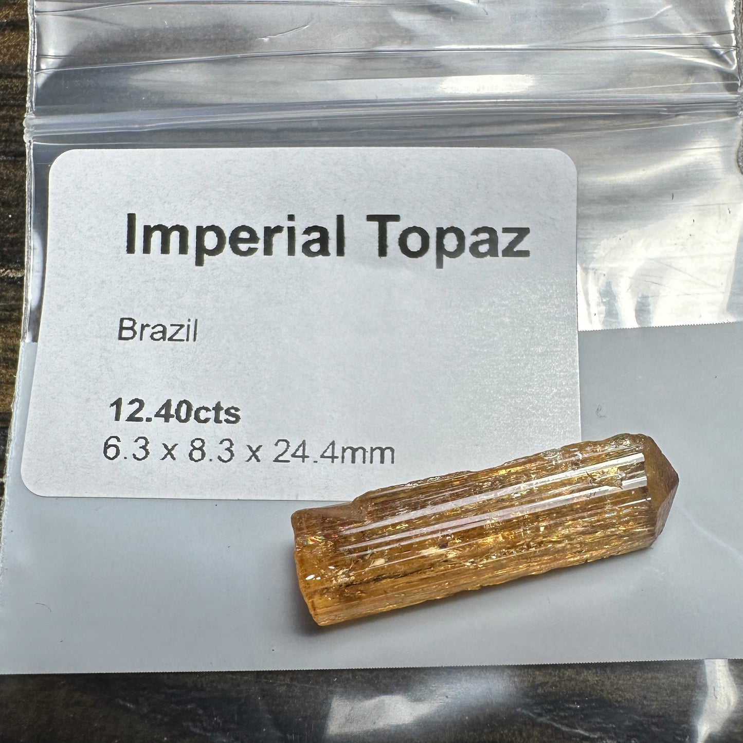 12.40ct IMPERIAL TOPAZ Facet Rough