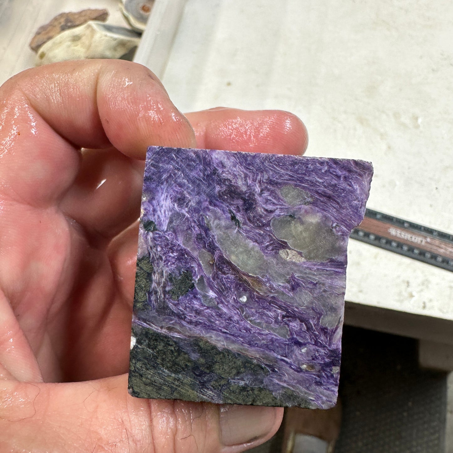 CHAROITE Blocked Rough - 0.48 Pounds