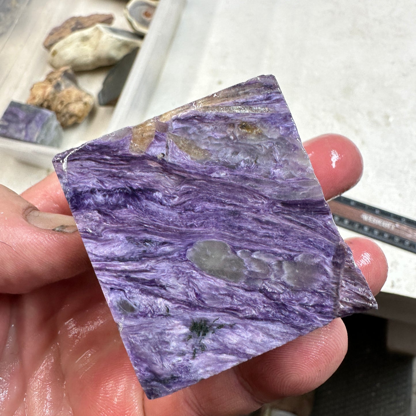 CHAROITE Blocked Rough - 0.48 Pounds