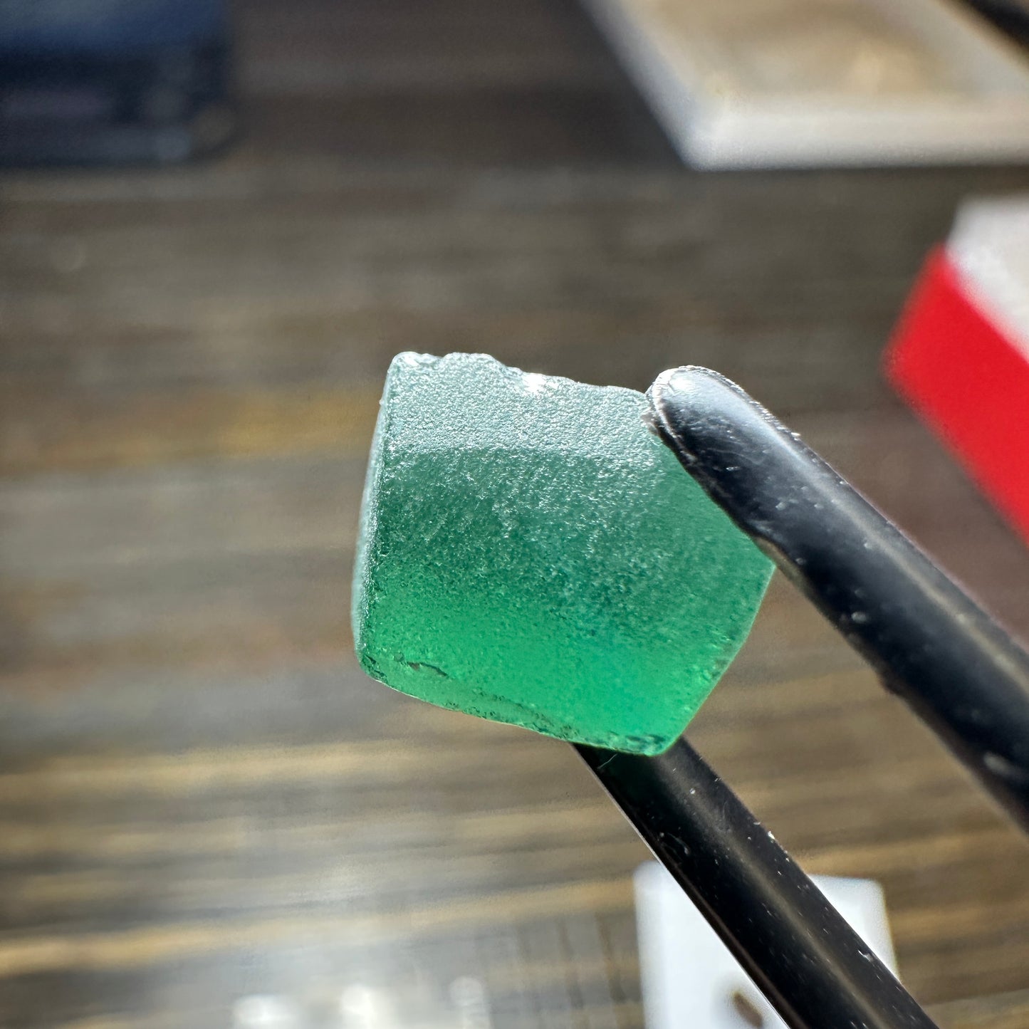 7.05ct GREEN APATITE Preformed Facet Rough