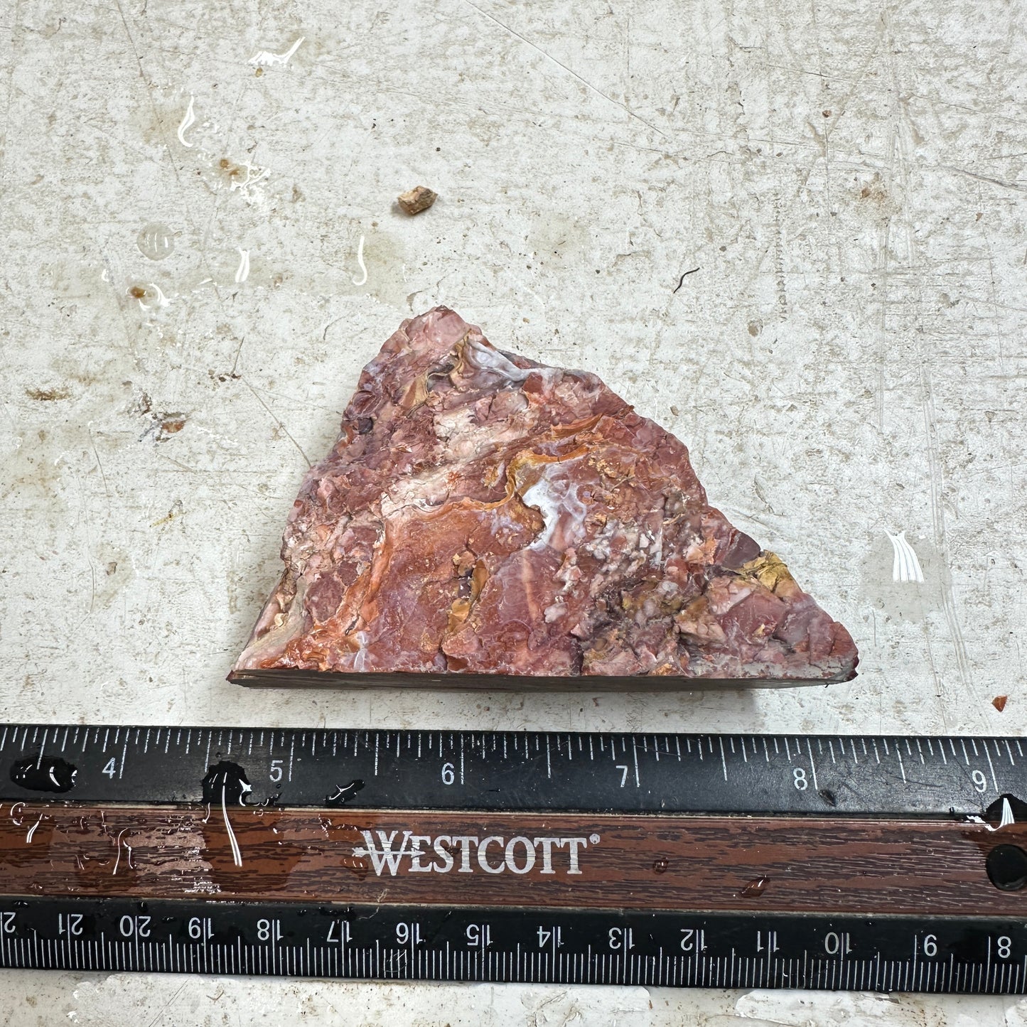 Red HOWARDITE Faced Rough - 3.5ozs