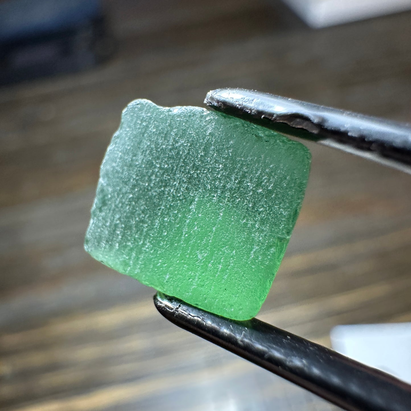 7.73ct GREEN APATITE Preformed Facet Rough