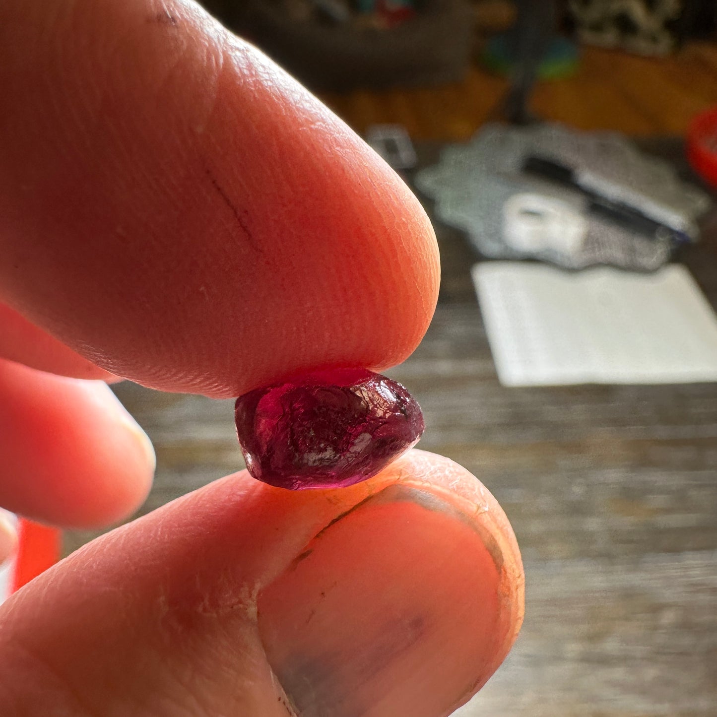 7.76ct  RHODOLITE GARNET Facet Rough