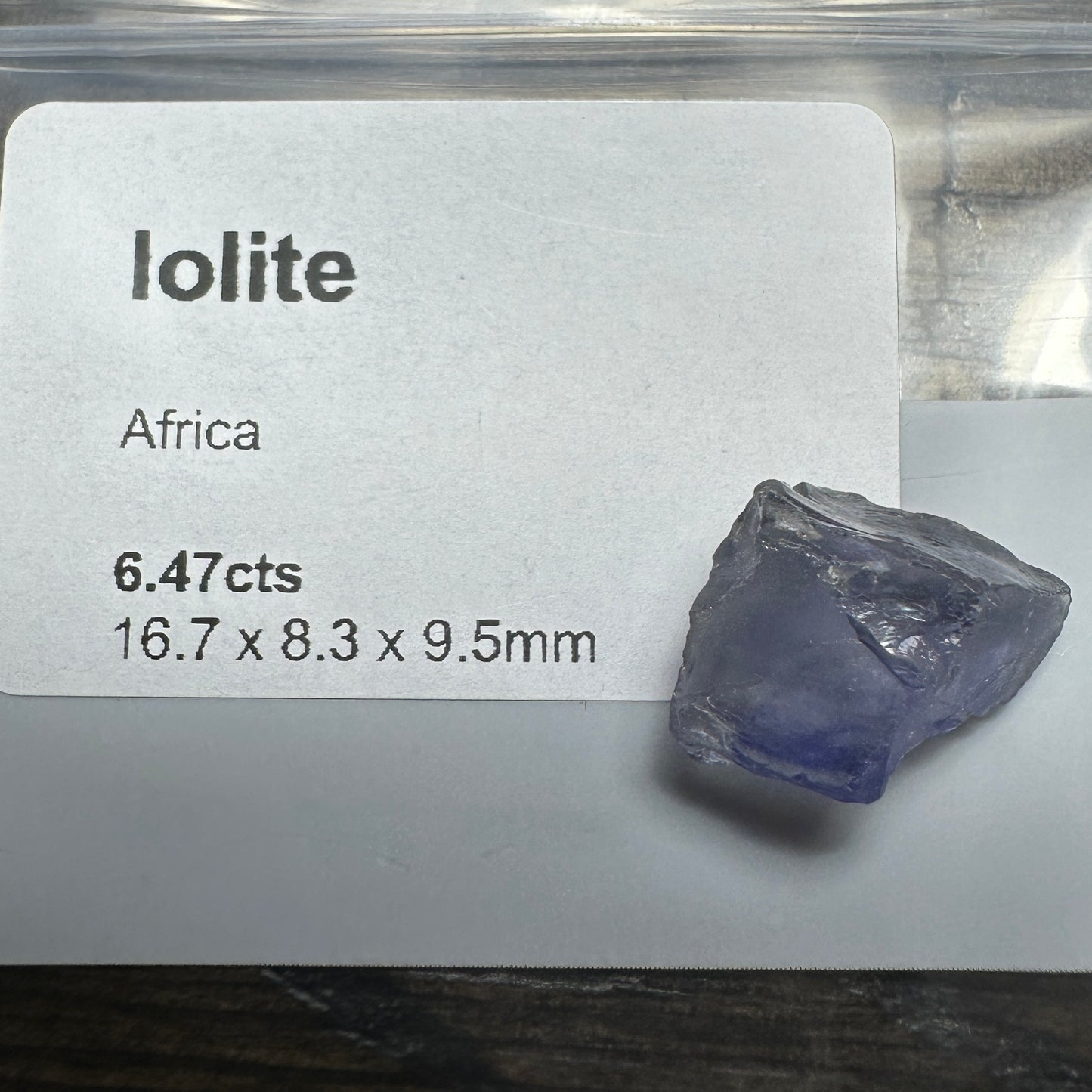 6.47ct IOLITE Facet Rough