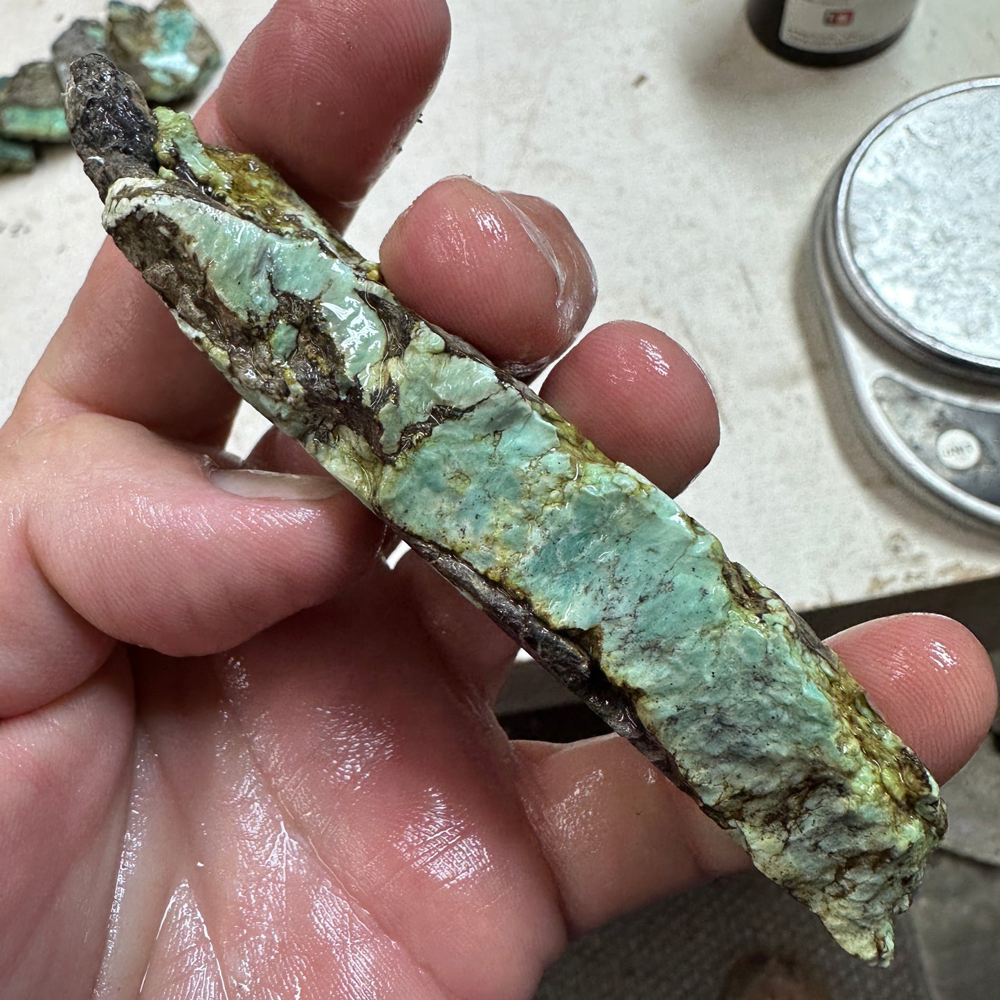 BROKEN ARROW VARISCITE Trimmed Rough Slab - 135 grams