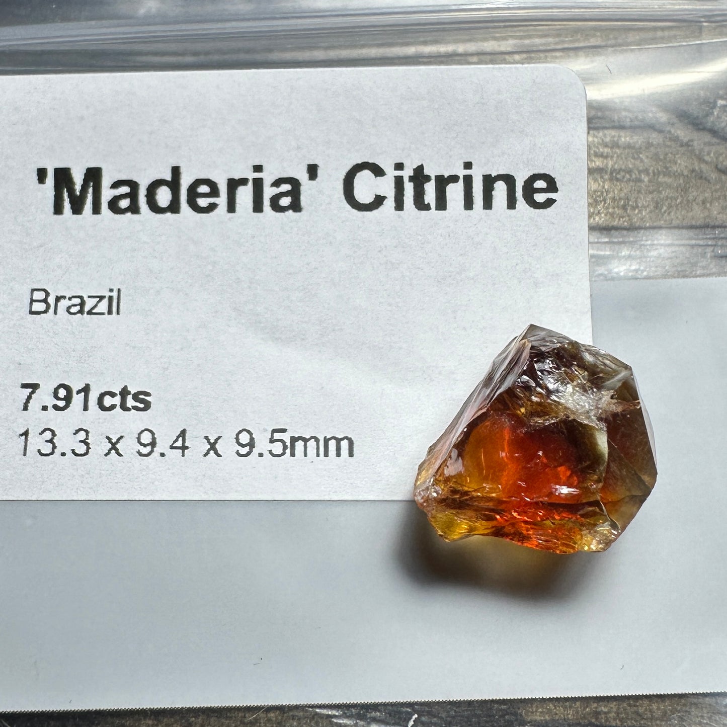 7.91ct Maderia CITRINE Facet Rough