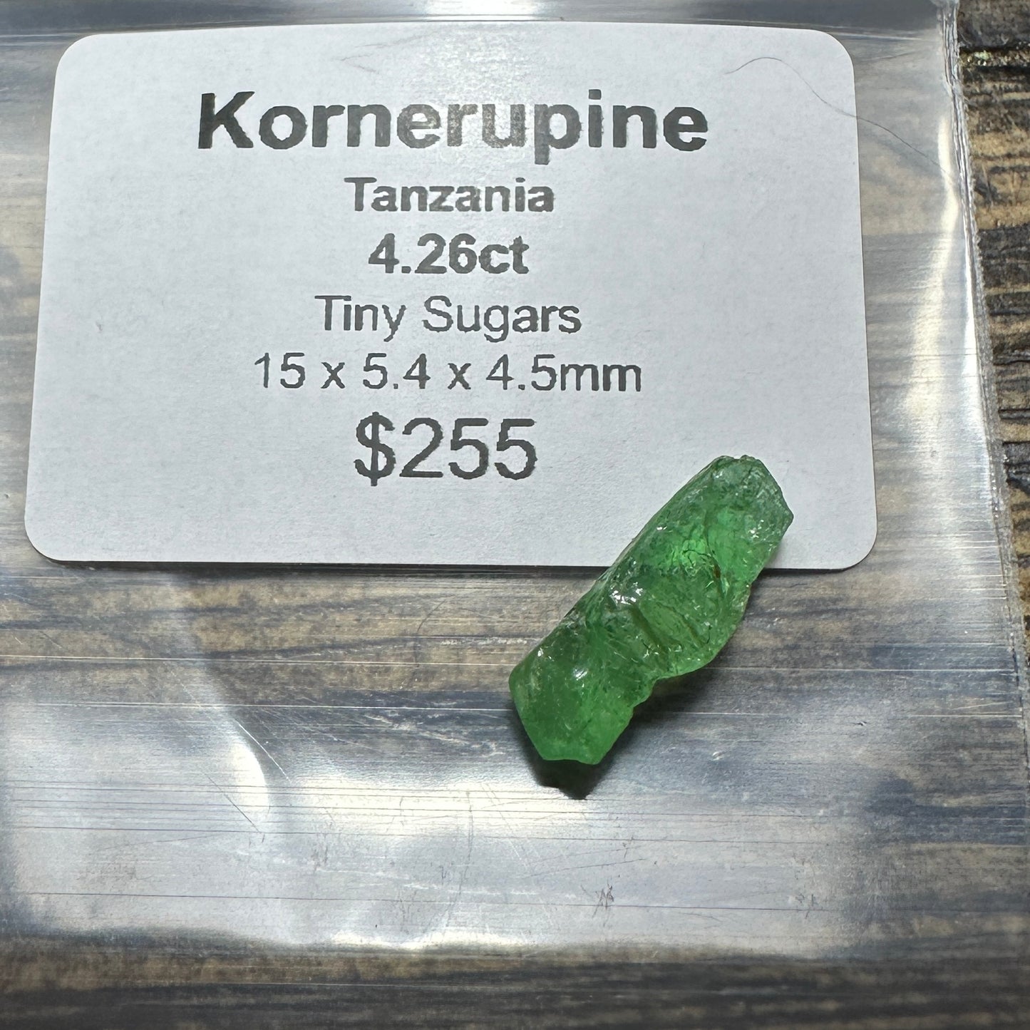4.26ct Vanadium KORNERUPINE Facet Rough