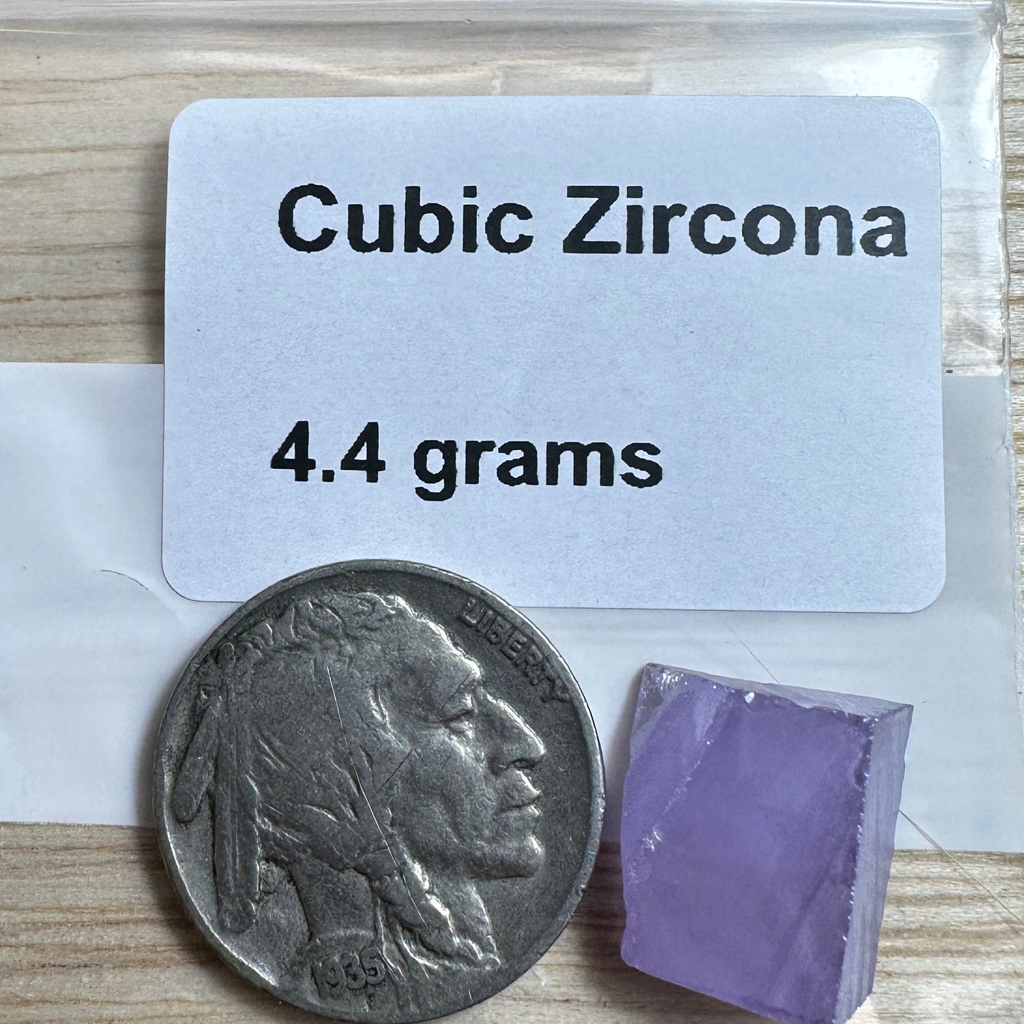 4.4 gram CUBIC ZIRCON Facet Rough