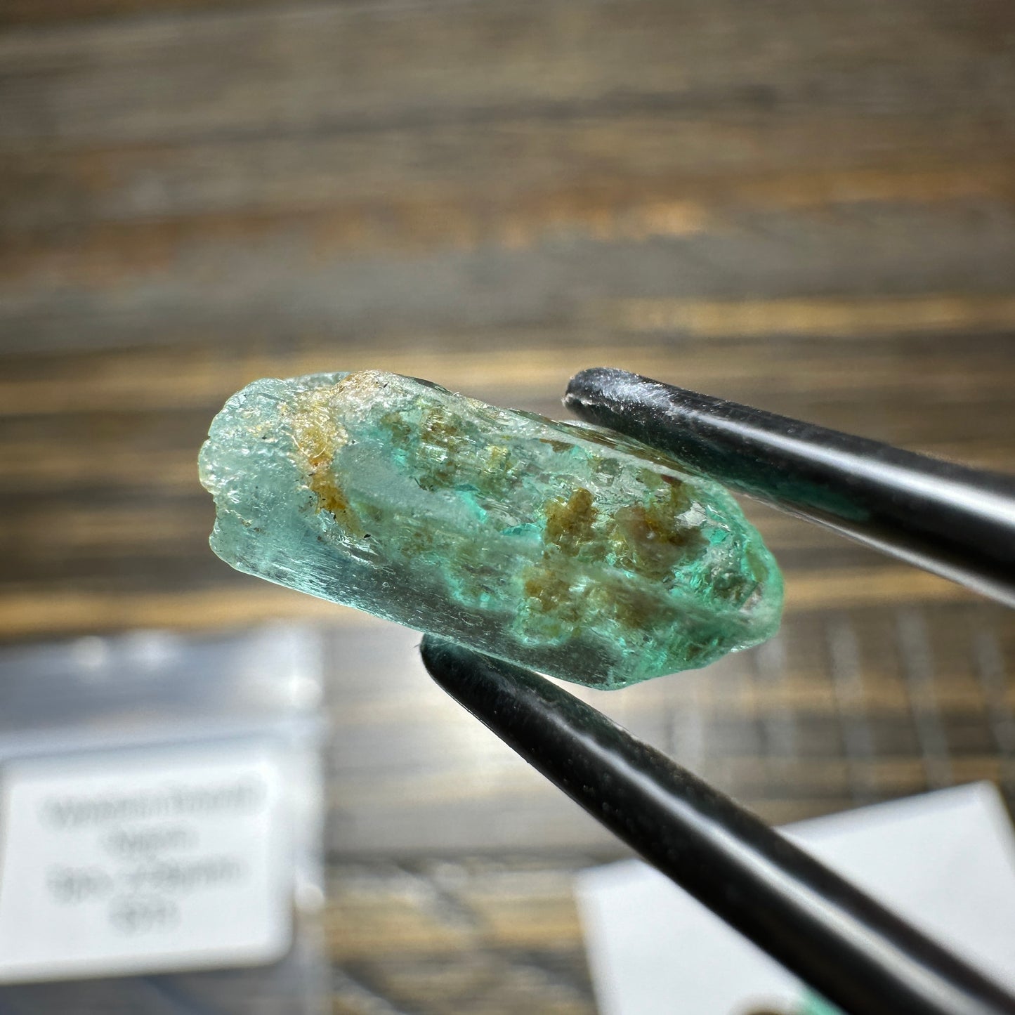 VANADIUM EMERALD 3pcs., 2.29g Facet Rough Parcel