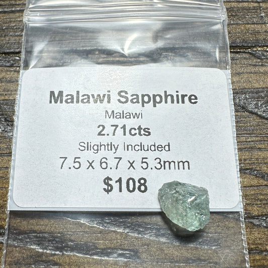 2.71ct MALAWI SAPPHIRE Facet Rough