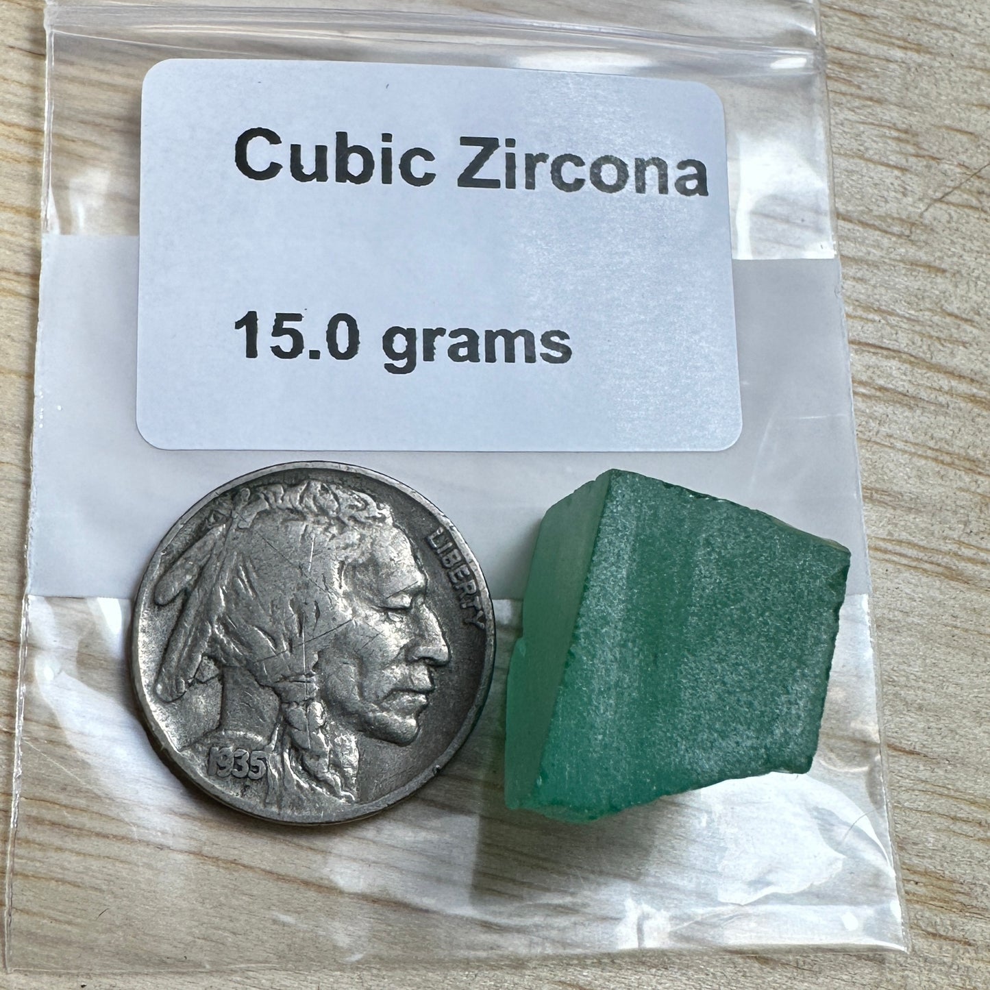 15.0 gram CUBIC ZIRCON Facet Rough