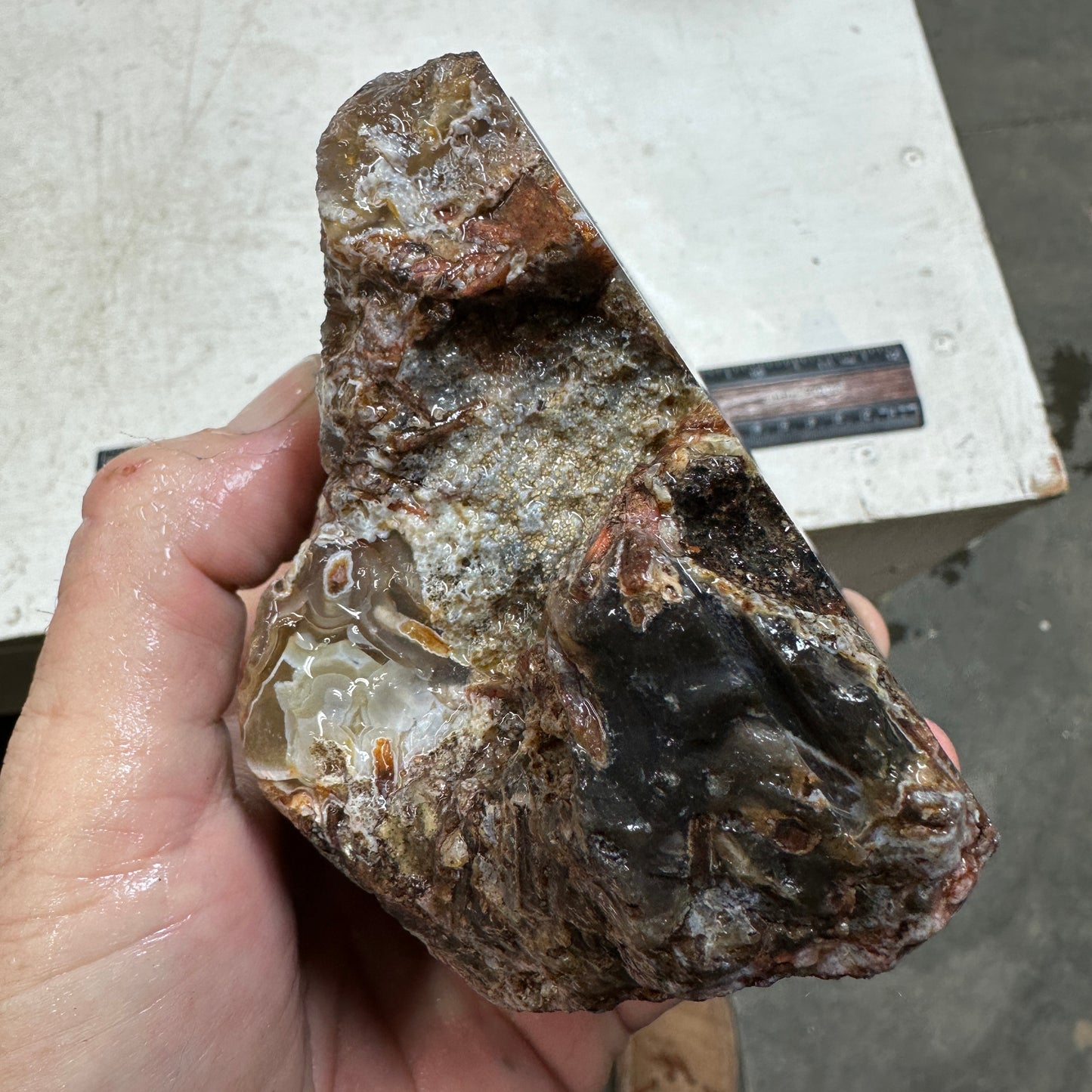 Turkish STICK AGATE Faced Rough - 2.66 Pounds