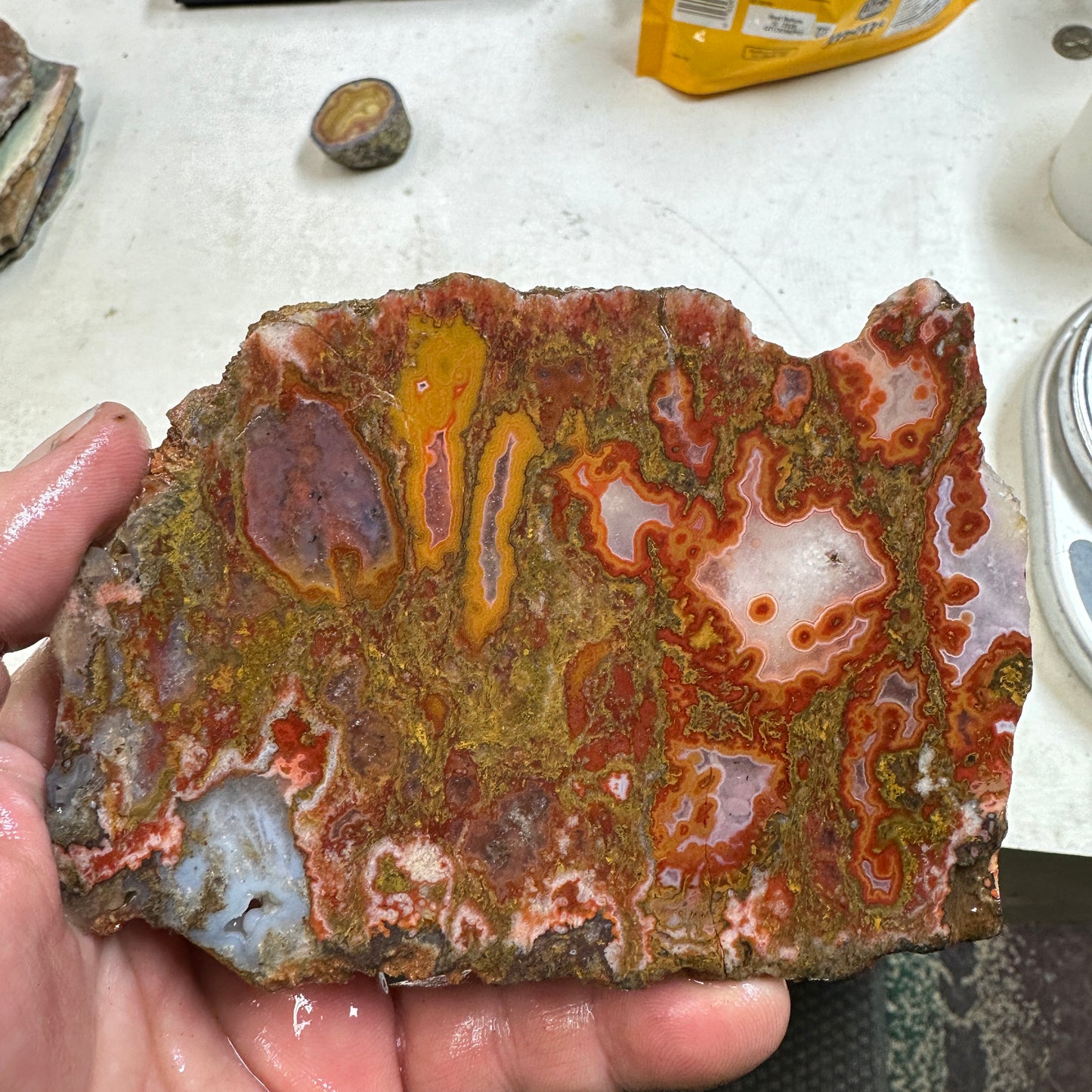 MOROCCAN SEAM AGATE Slab - 179 grams