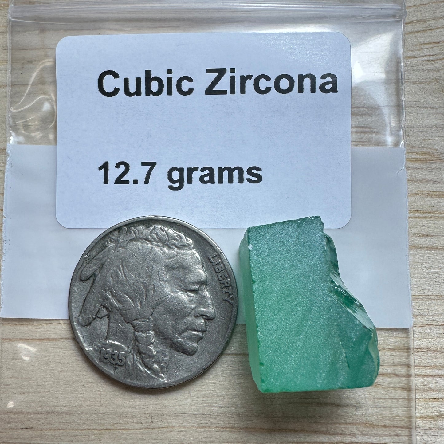 12.7 gram CUBIC ZIRCON Facet Rough