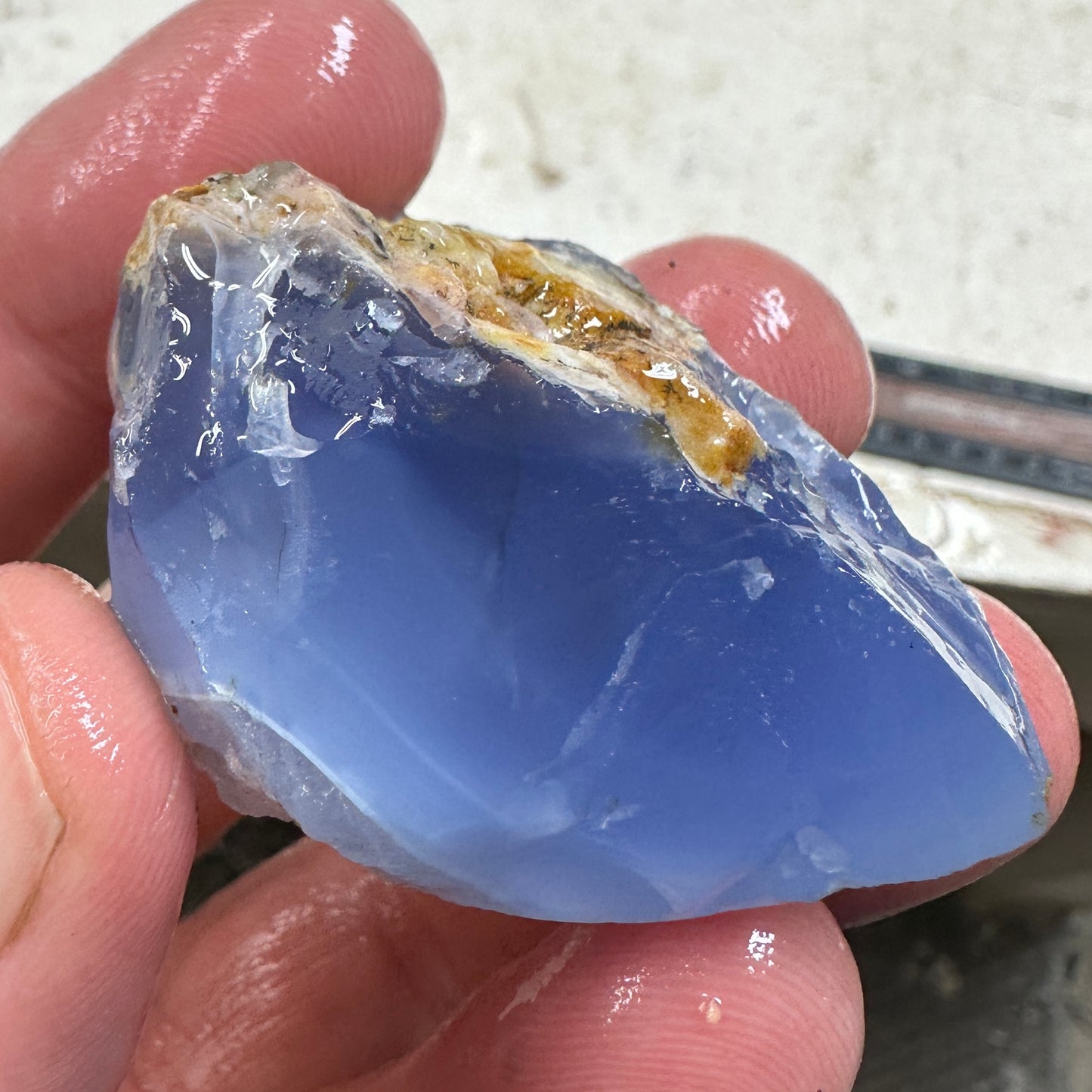 Ethiopian BLUE AGATE Rough - 80.3 grams