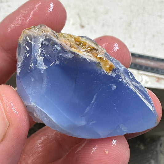 Ethiopian BLUE AGATE Rough - 80.3 grams