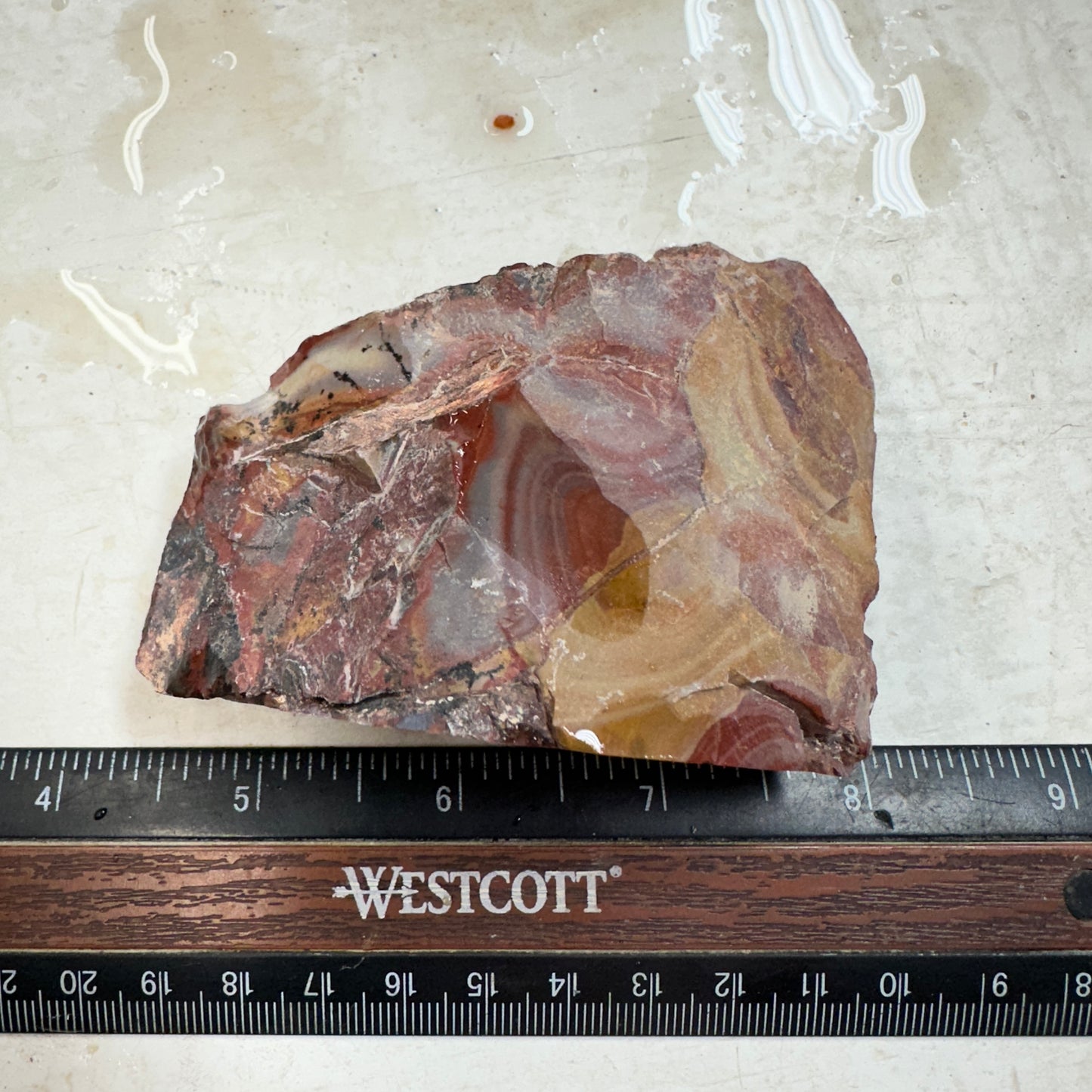 MESCALERO JASPER Faced Rough - 0.55 Pounds