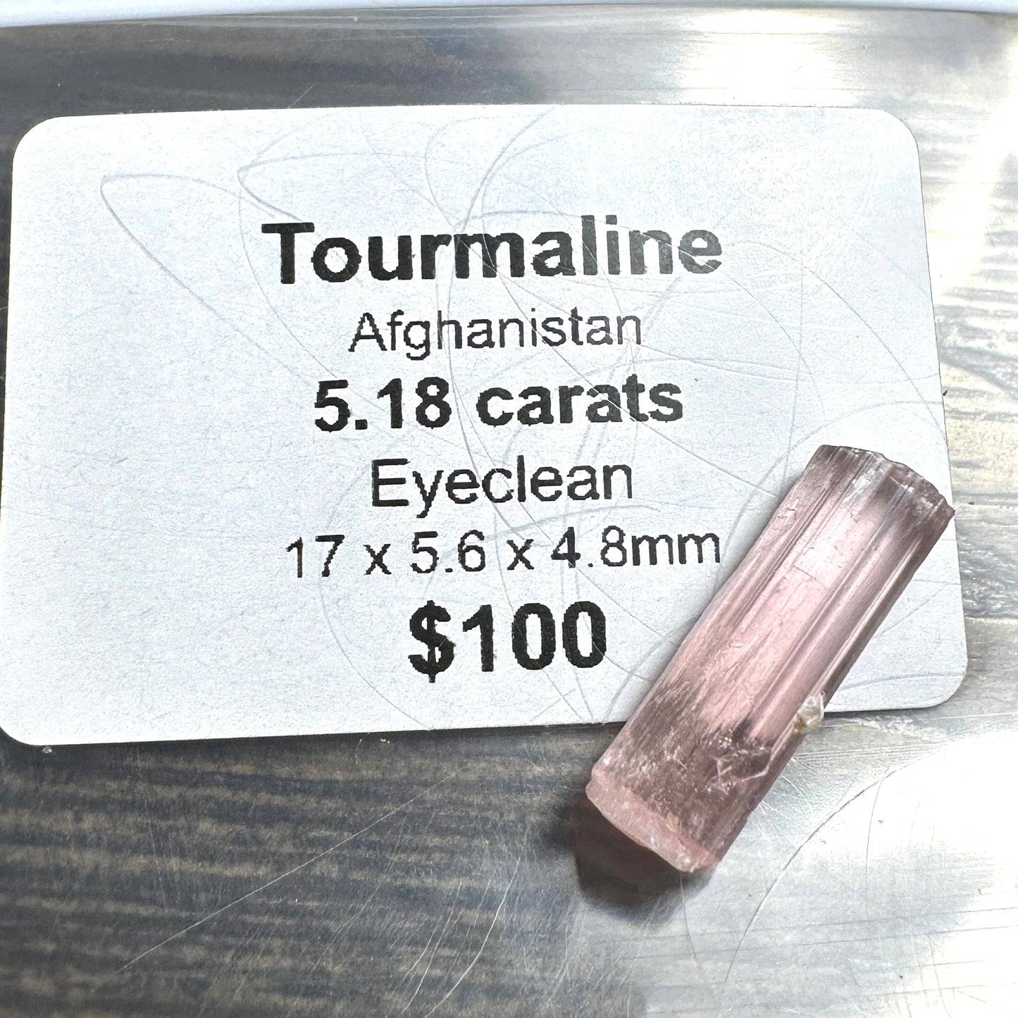 5.18ct PINK TOURMALINE Facet Rough