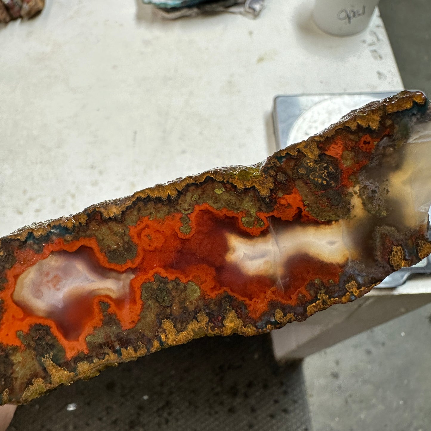 MOROCCAN SEAM AGATE Slab - 121 grams