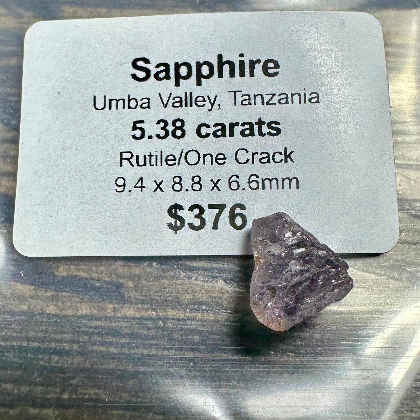 5.38ct UMBA SAPPHIRE Facet Rough
