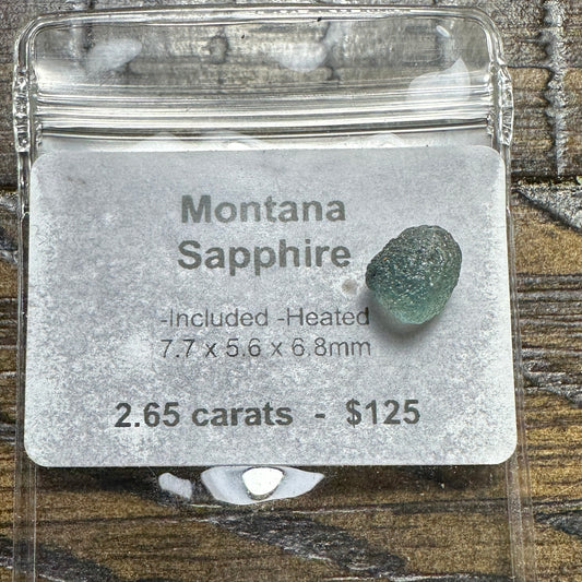 2.65ct MONTANA SAPPHIRE Facet Rough