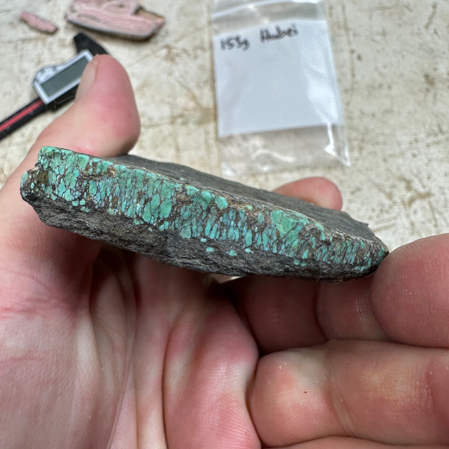 153 gram Hubei Turquoise rough