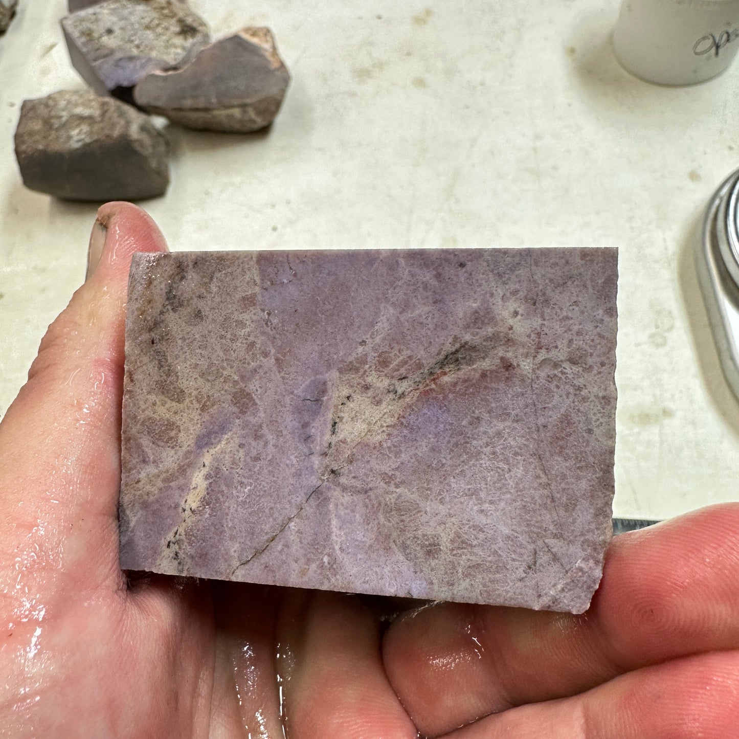 TURKISH PURPLE JADEITE Faced Rough - 1.32 Pounds