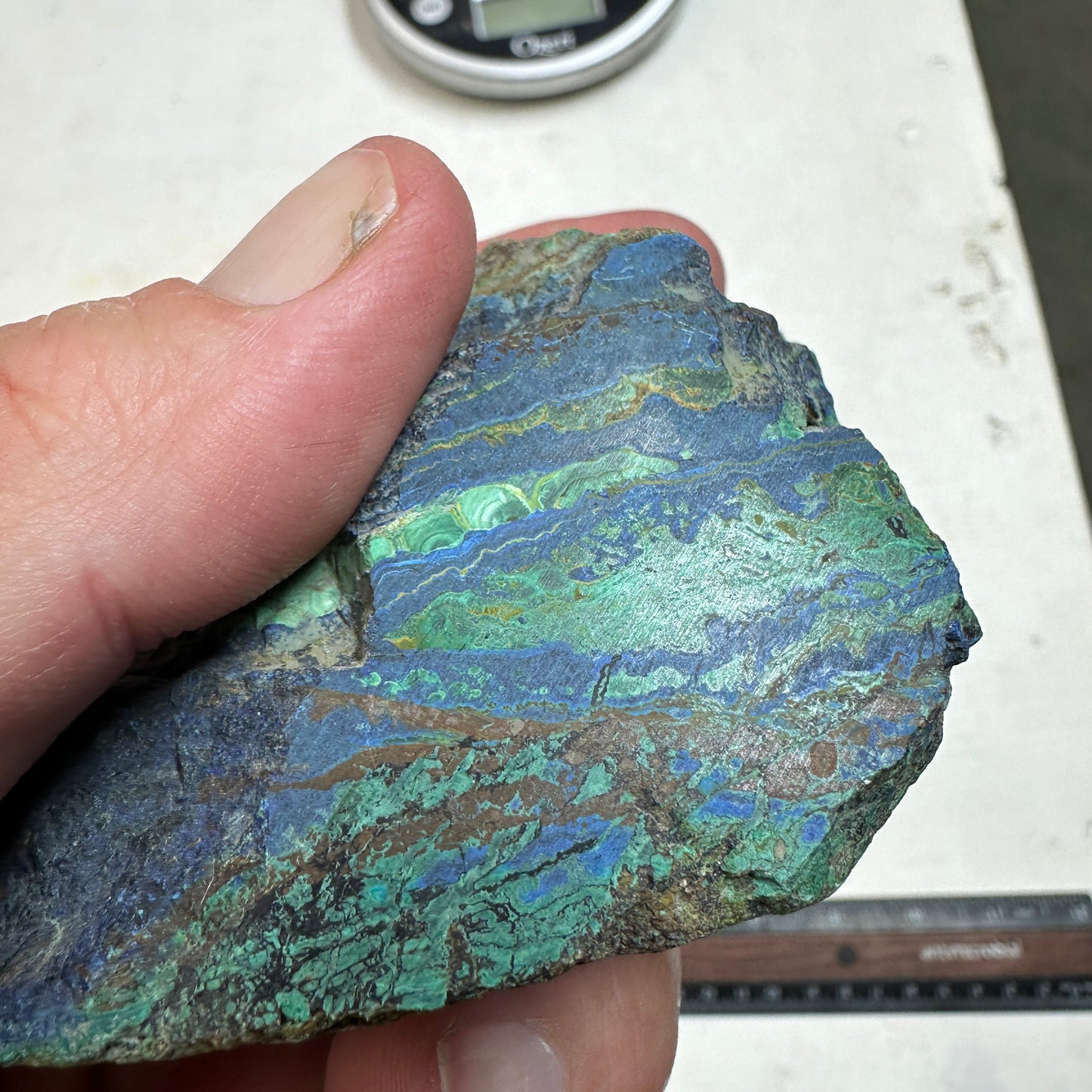 AZURITE MALACHITE Faced Rough - 400 grams