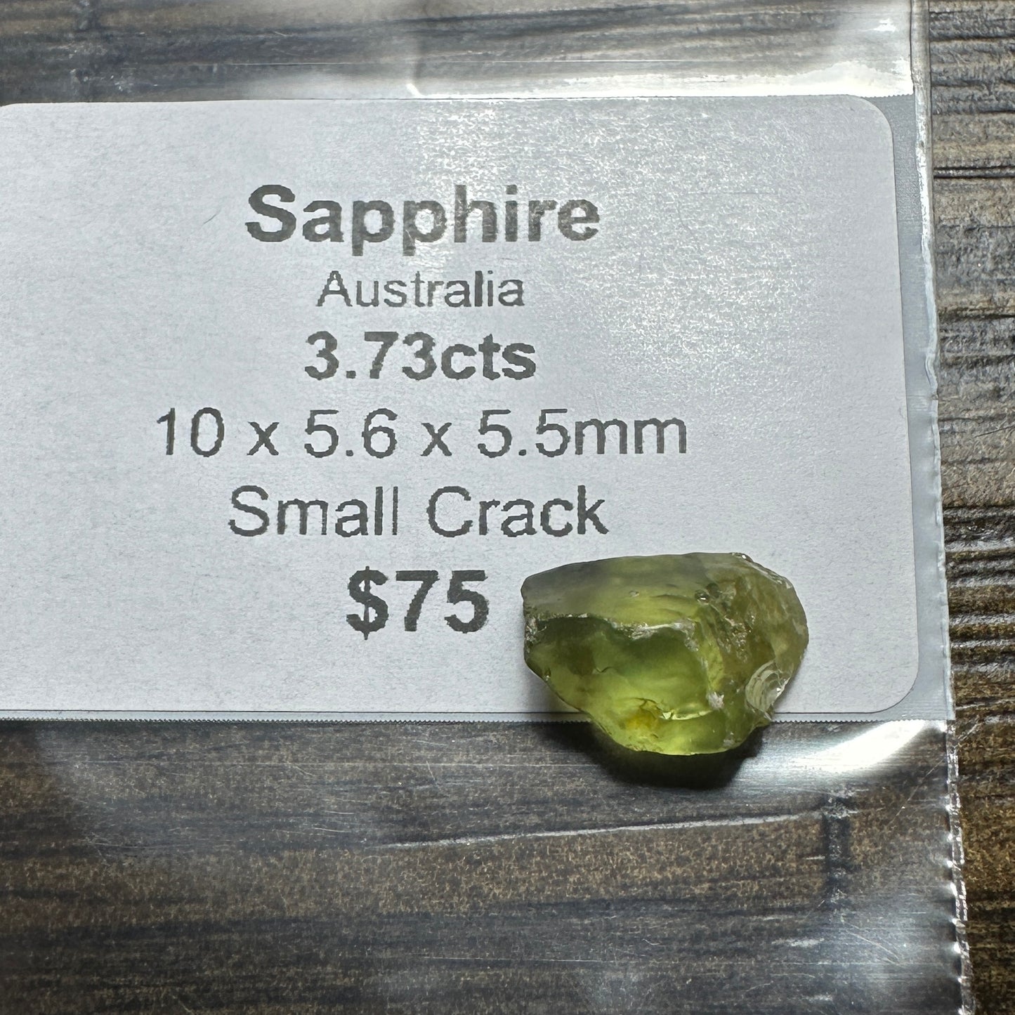 3.73ct AUSTRALIAN SAPPHIRE Facet Rough