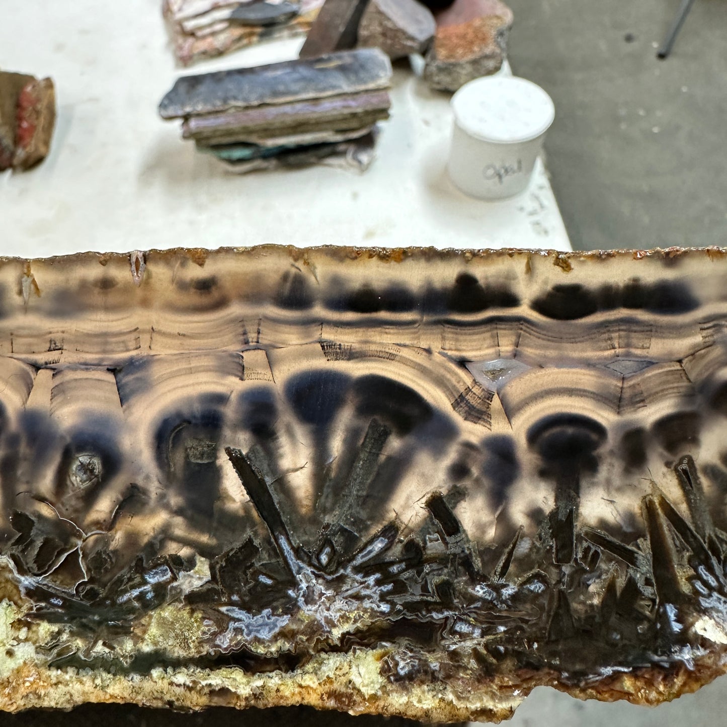 TURKISH STICK AGATE Slab - 235 grams