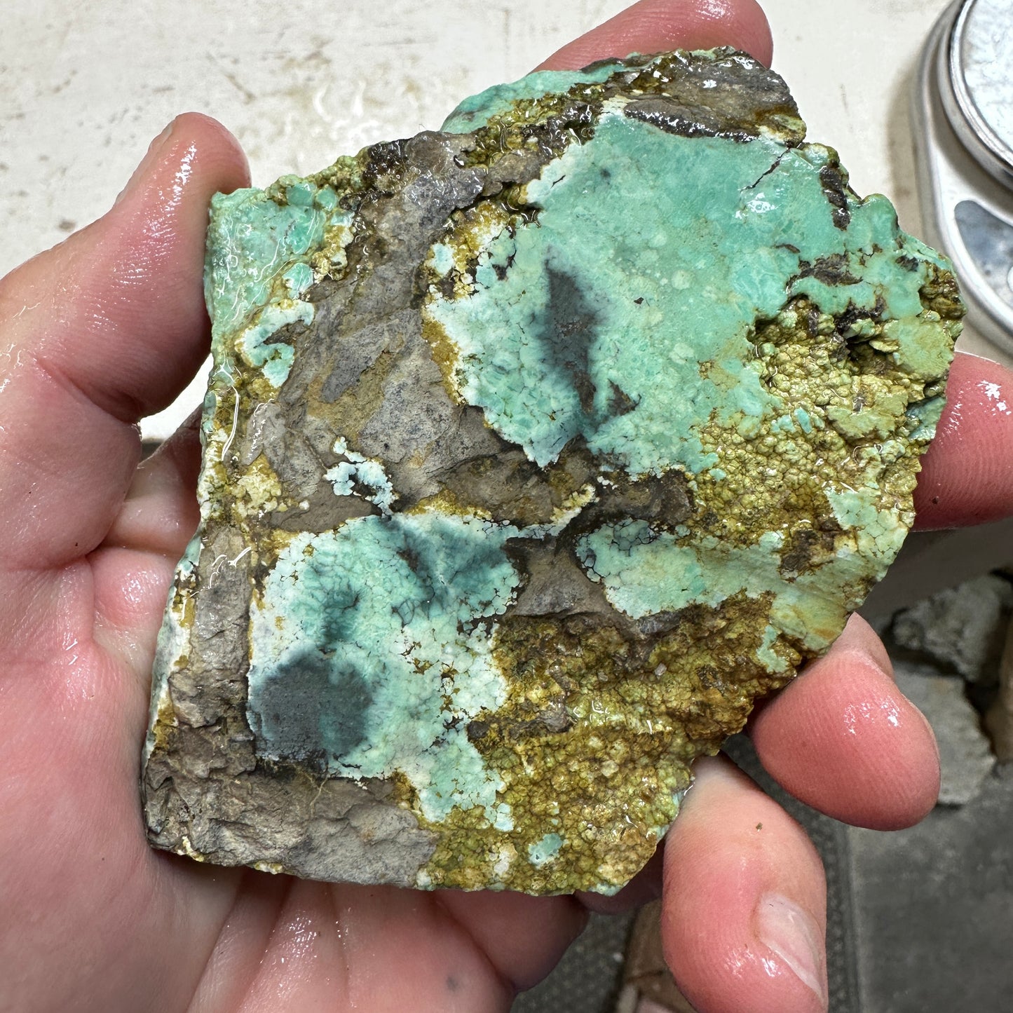 BROKEN ARROW VARISCITE Trimmed Rough Slab - 178 grams