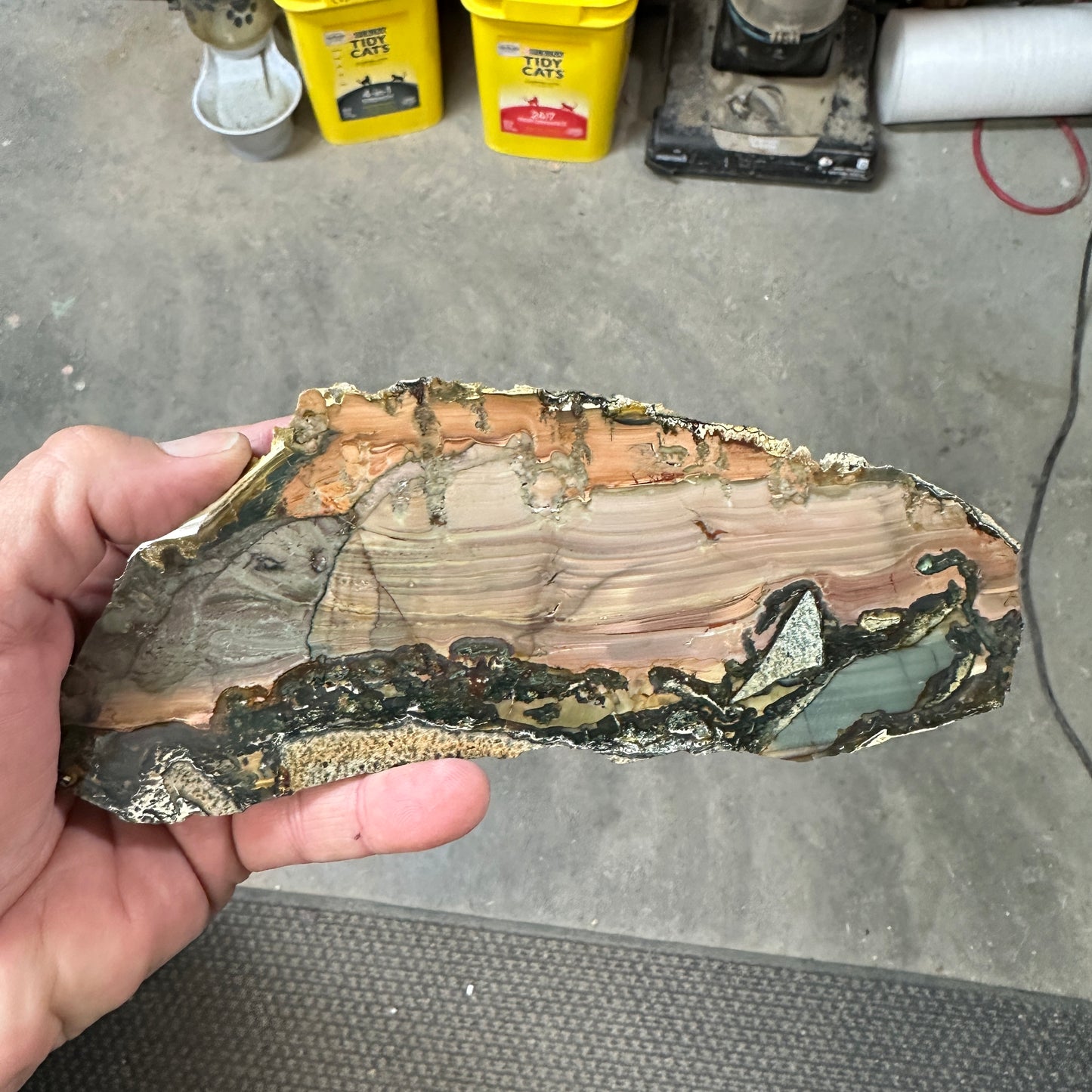 BLUE MOUNTAIN JASPER Polished Specimen Slab - 217 grams