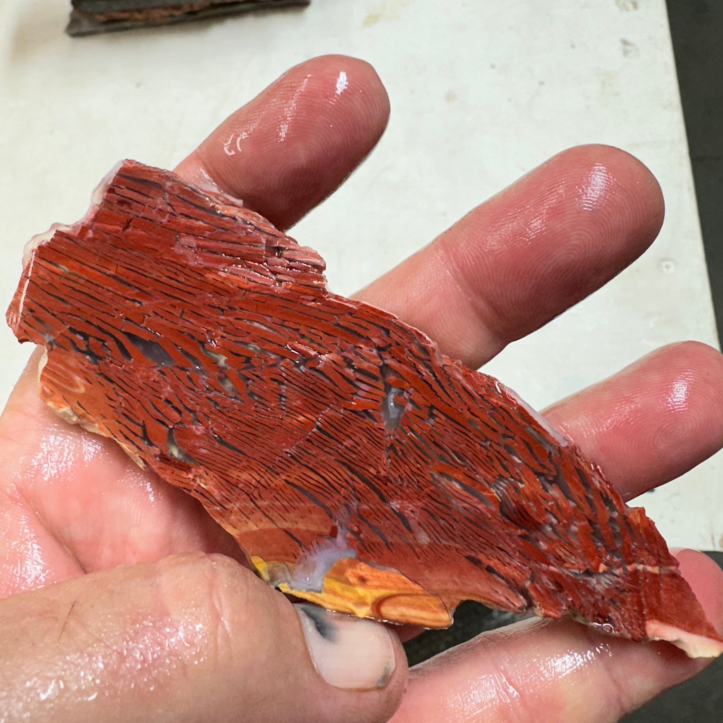 Red HOWARDITE Slab - 52 grams