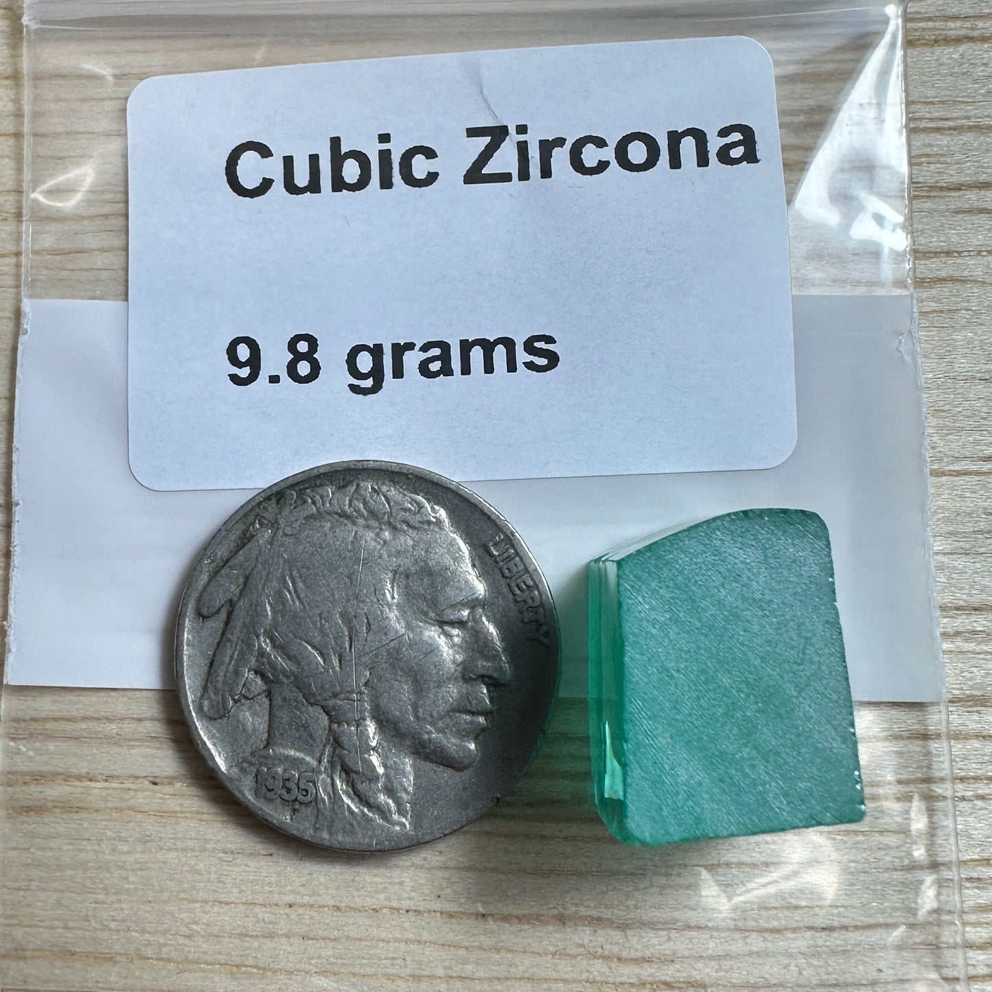 9.8 gram CUBIC ZIRCON Facet Rough