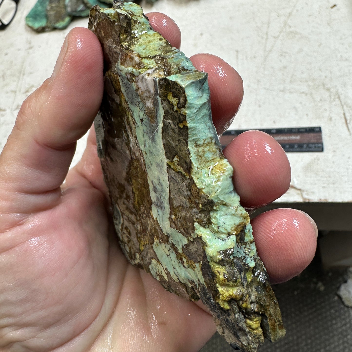 BROKEN ARROW VARISCITE Trimmed Rough Slab - 187 grams