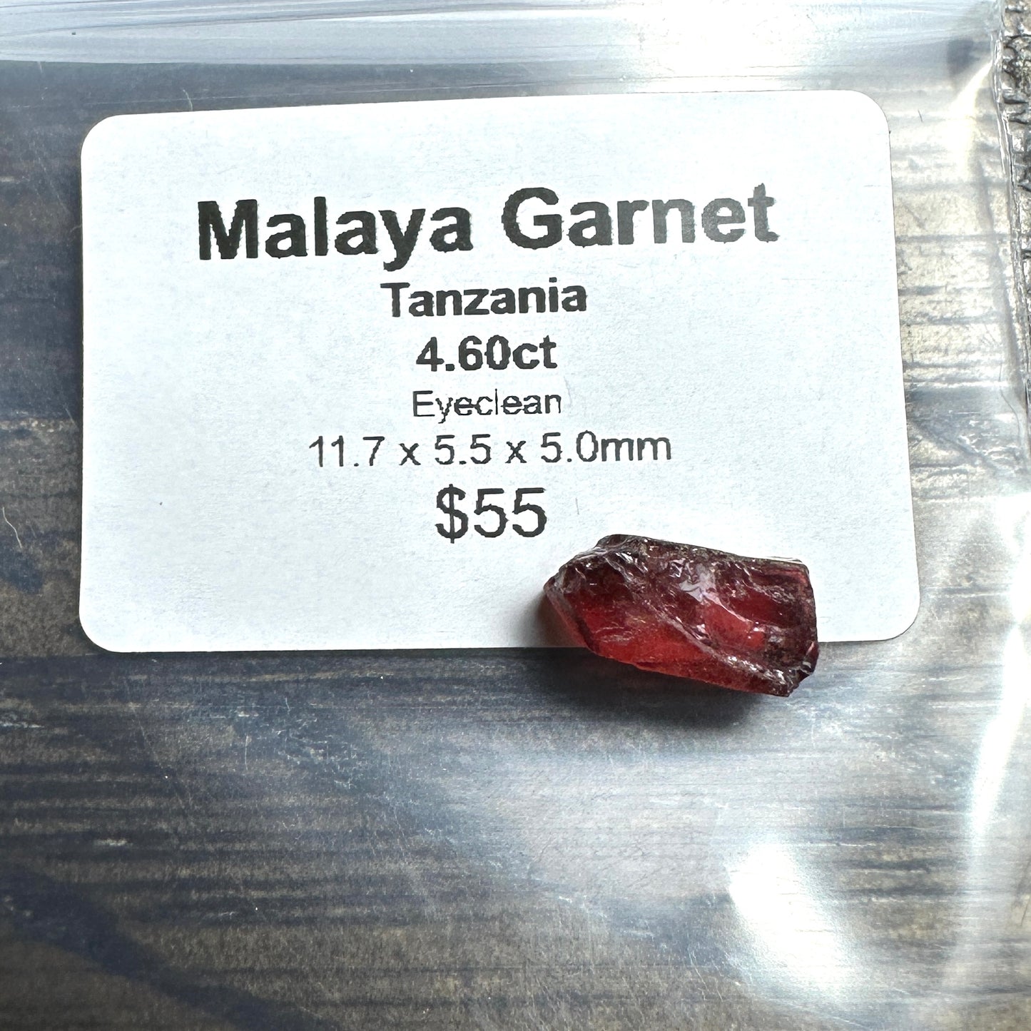 4.60ct MALAYA GARNET Facet Rough