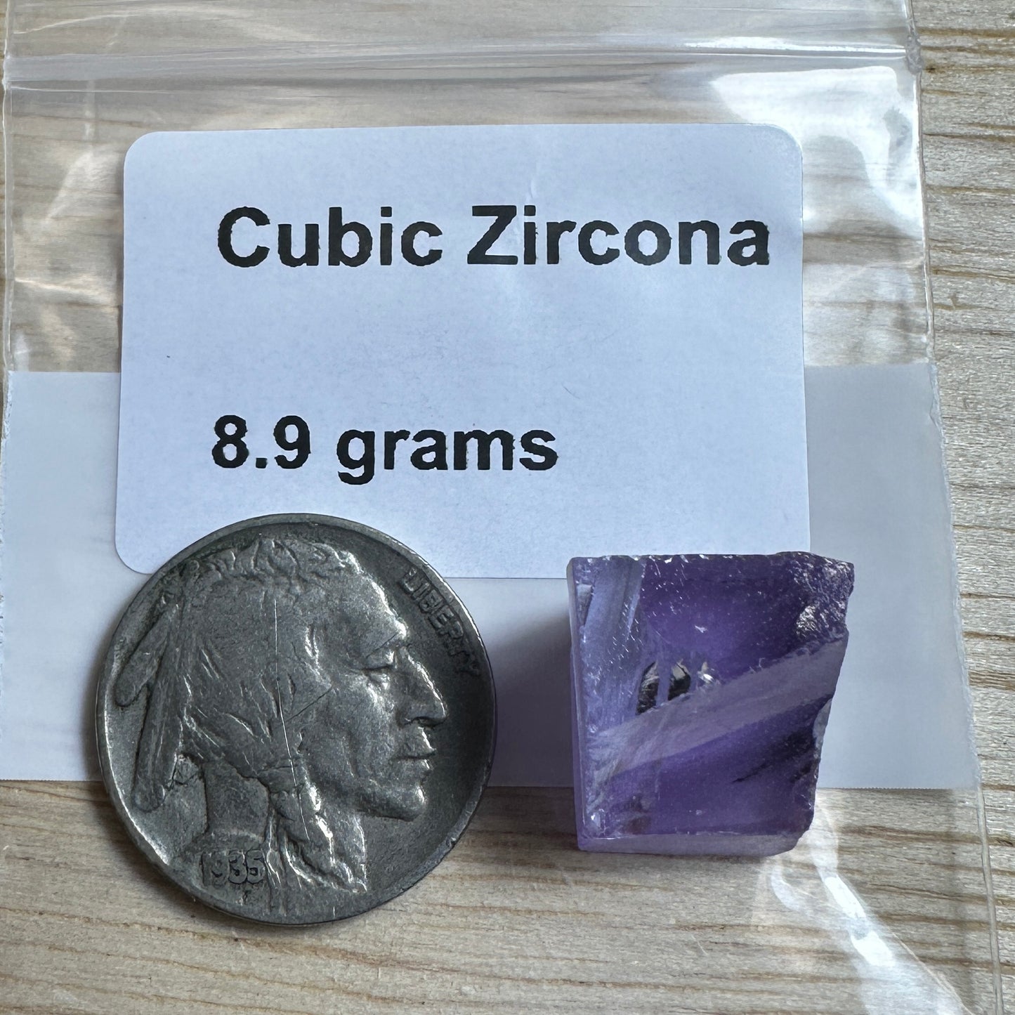 8.9 gram CUBIC ZIRCON Facet Rough