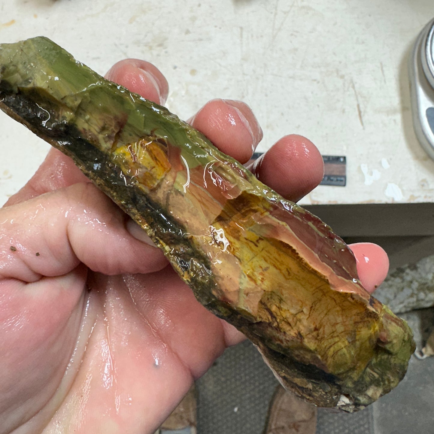 MORRISONITE JASPER Faced Rough - 0.86 Pounds