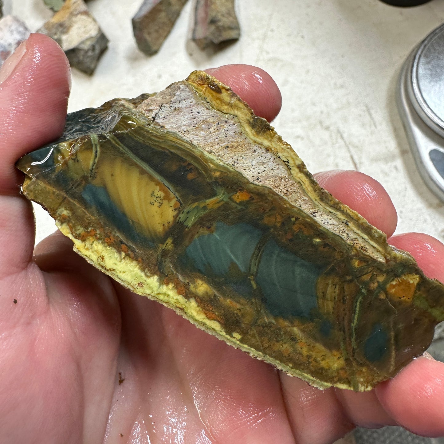 MORRISONITE JASPER Faced Rough - 0.61 Pounds