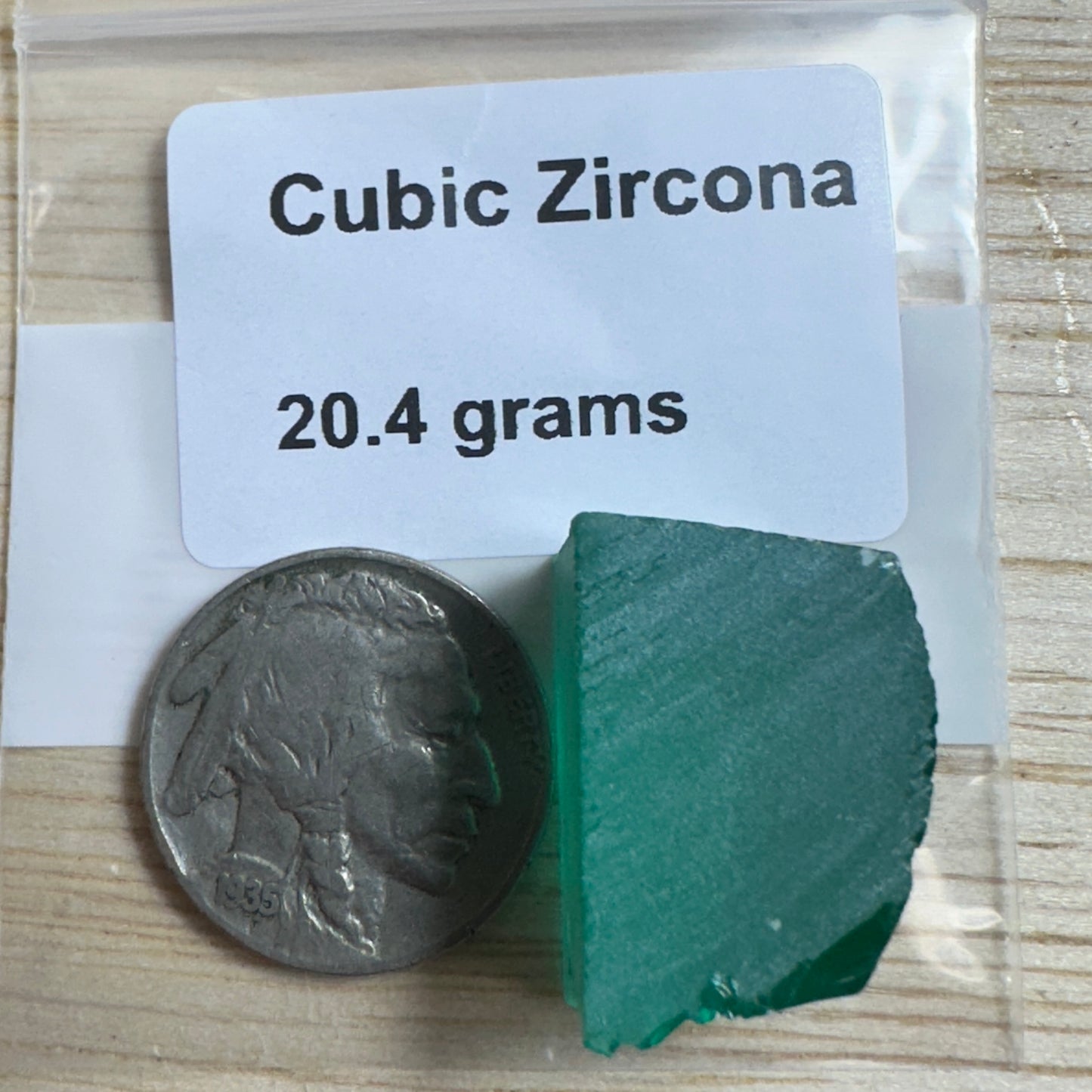 20.4 gram CUBIC ZIRCON Facet Rough