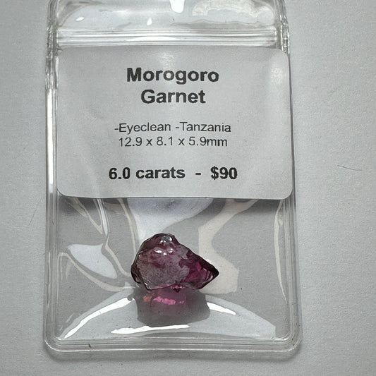 6.0ct MOROGORO GARNET Facet Rough