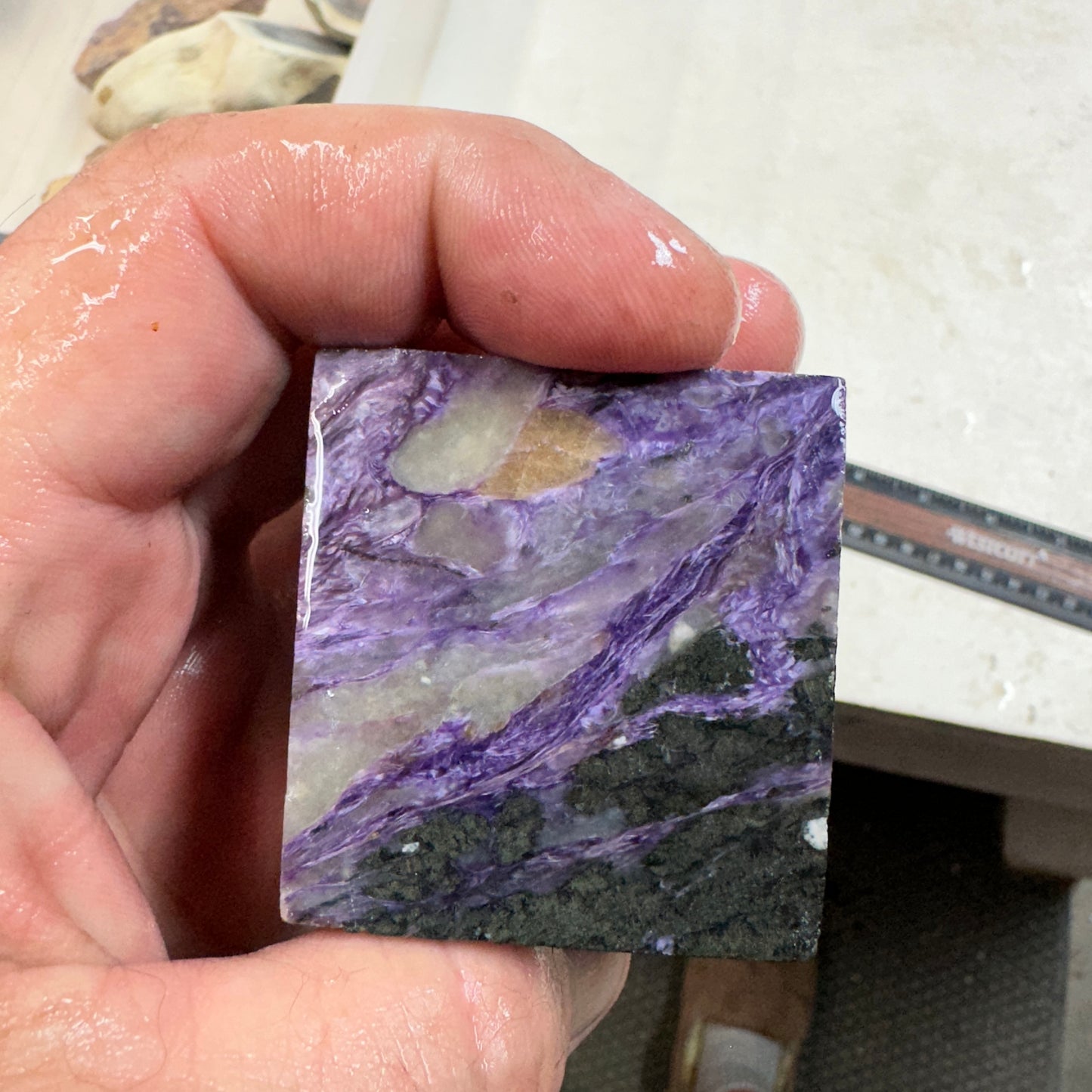 CHAROITE Blocked Rough - 0.48 Pounds