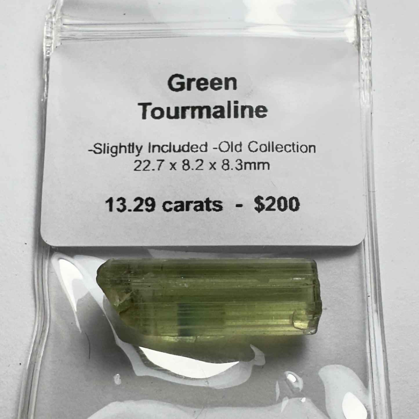 13.29ct GREEN TOURMALINE Facet Rough