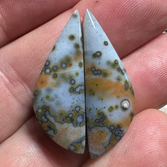 RIVER JASPER cabochon pair