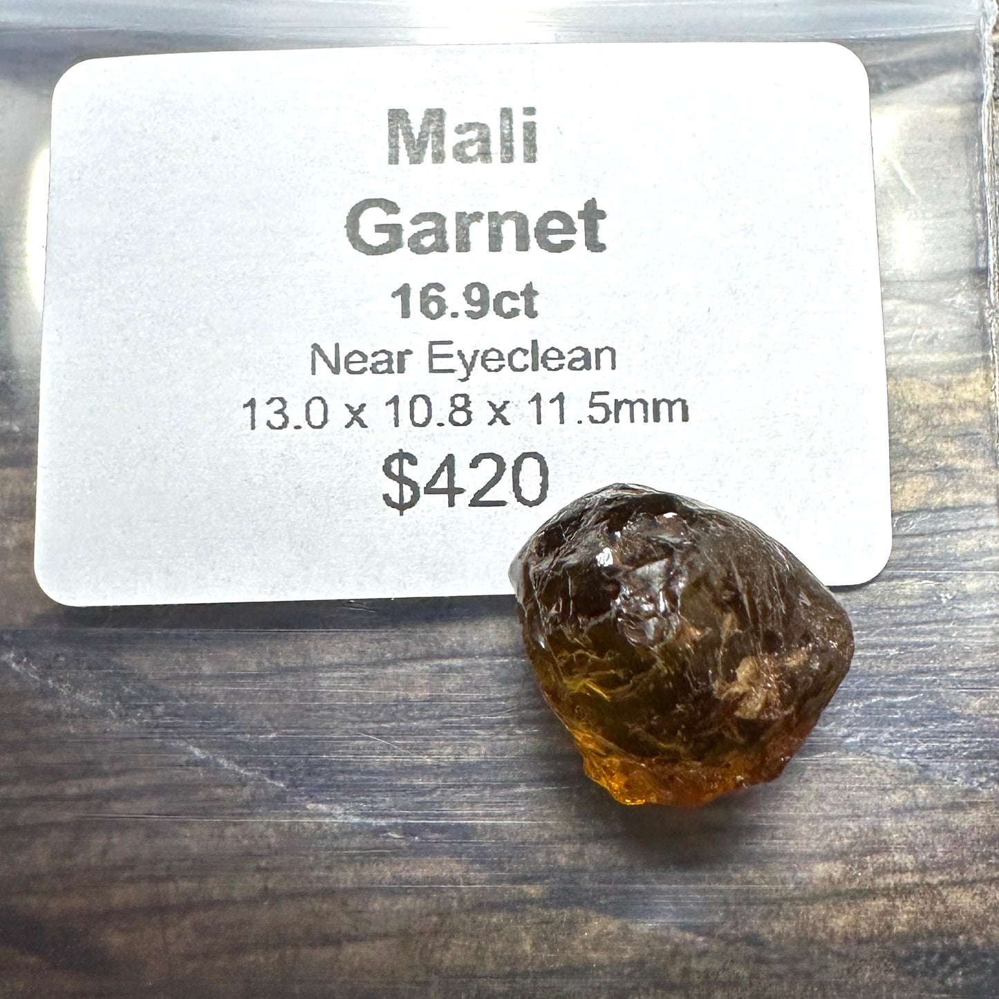 16.9ct MALI GARNET Facet Rough