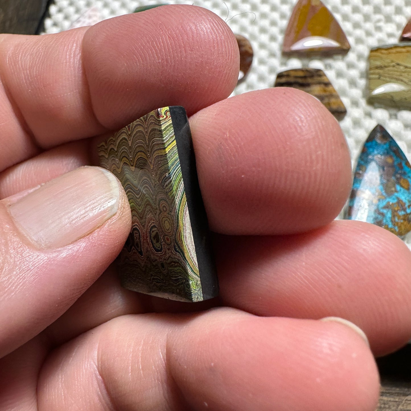 Playground Fordite cabochon