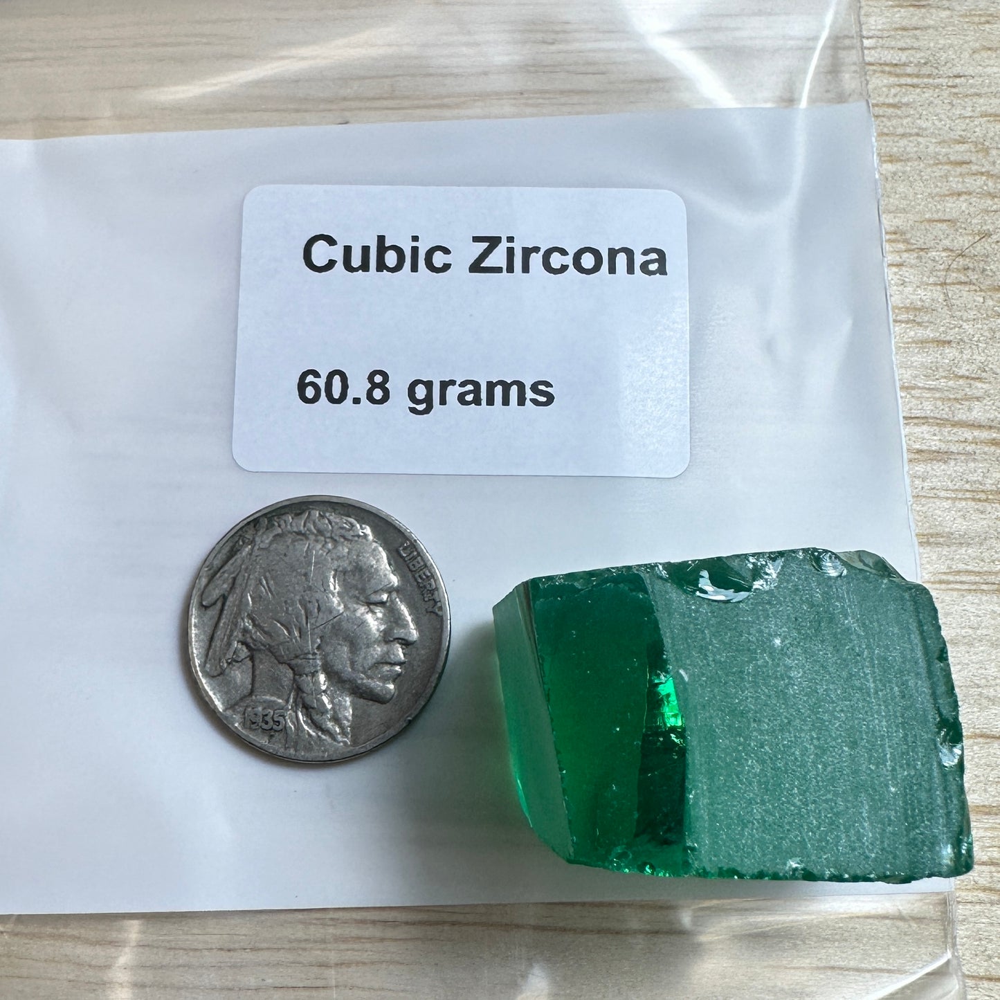 60.8 gram CUBIC ZIRCON Facet Rough