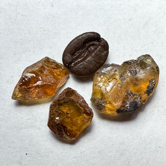 SUNSET TOURMALINE 3pcs., 4.25g Facet Rough Parcel