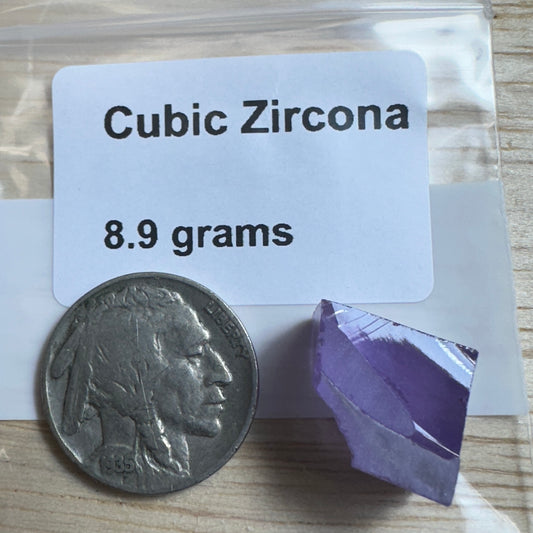 8.9 gram CUBIC ZIRCON Facet Rough