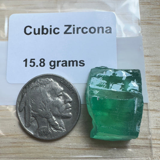 15.8 gram CUBIC ZIRCON Facet Rough